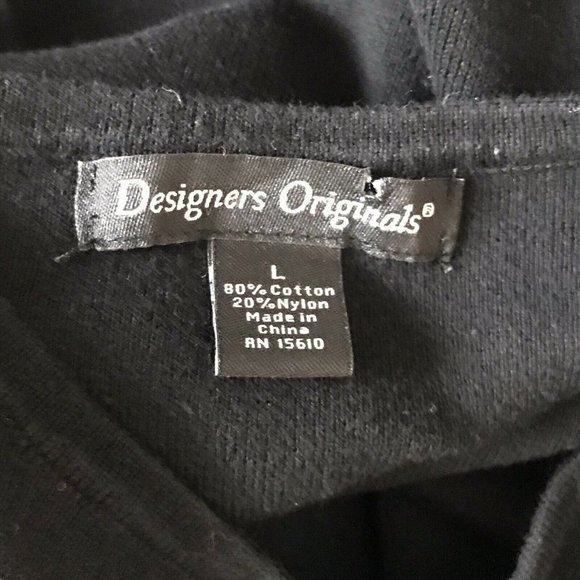 Design Originals Women's Blouse ~ Sz L ~ Black - Picture 4 of 4